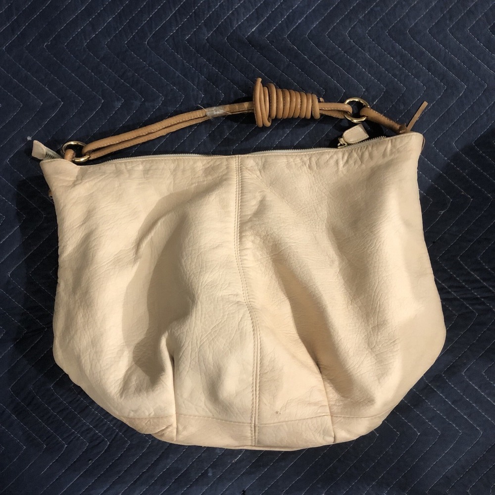 Paolo Masi Tan Light Brown Tote Hand Bag Made In Italy Leather Rare High Quality